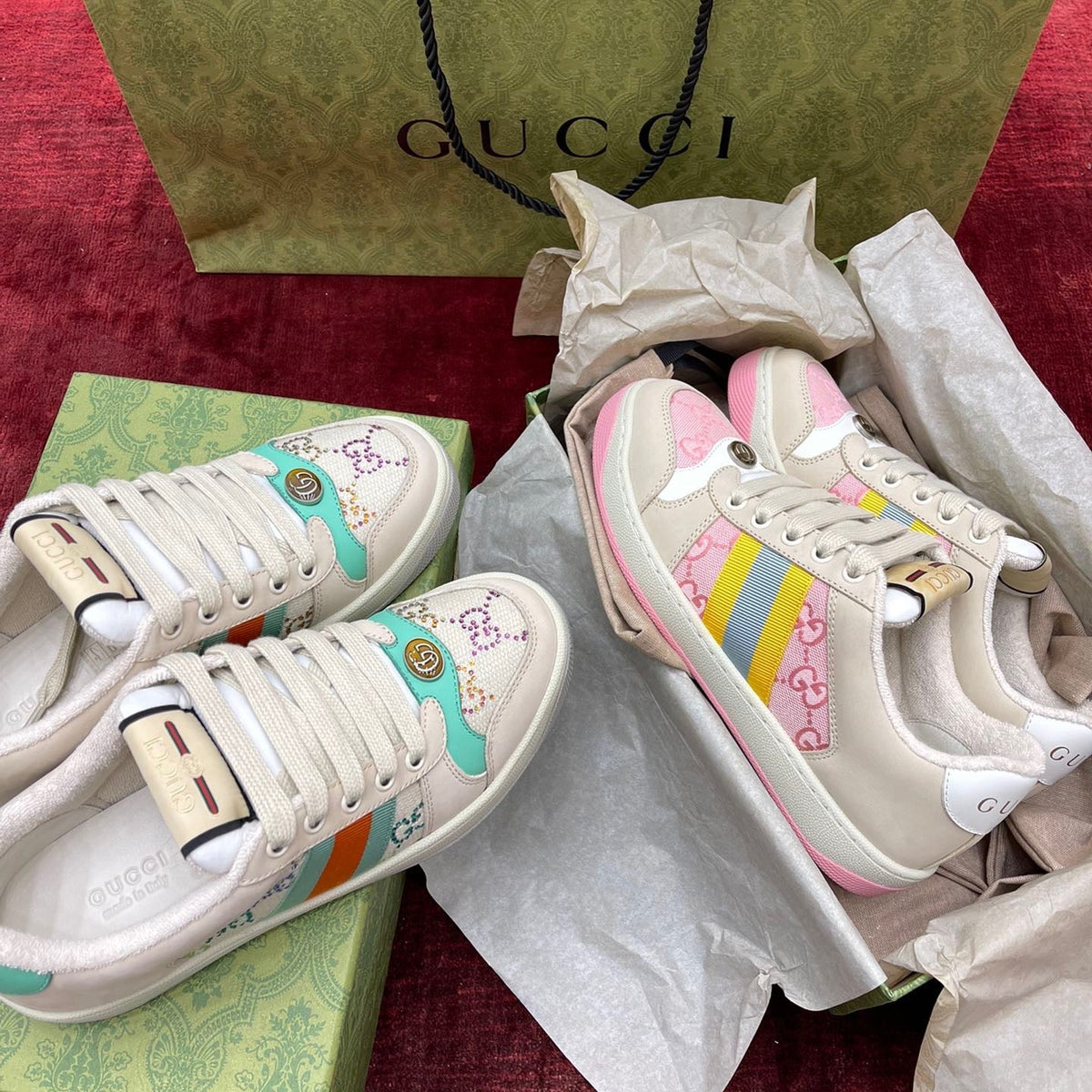 GG SCREENER LEATHER SNEAKERS