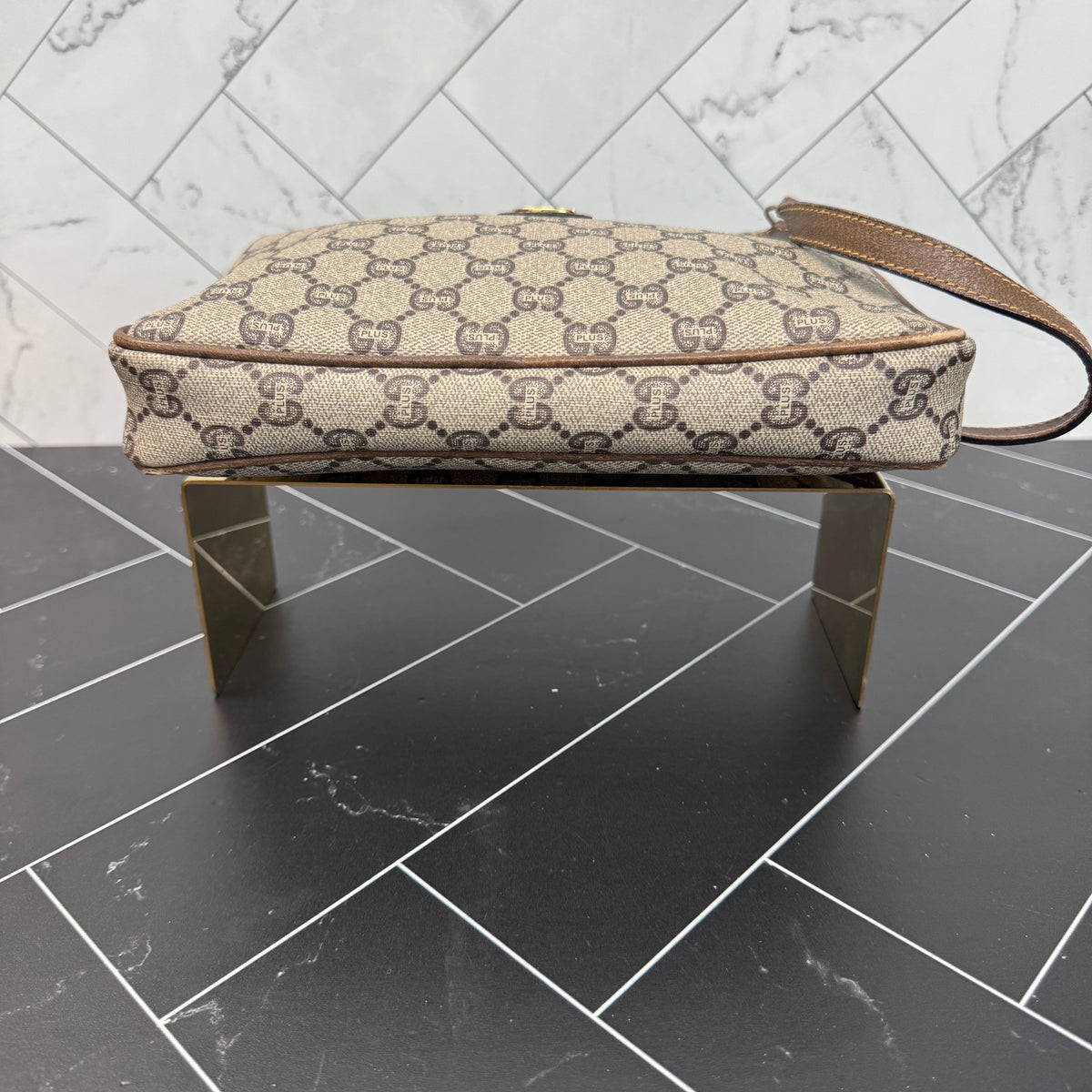 Gucci GG Plus Coated Canvas Pouch