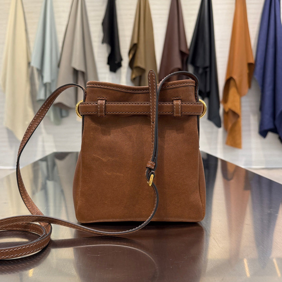MIU M NAPPA LEATHER POUCH