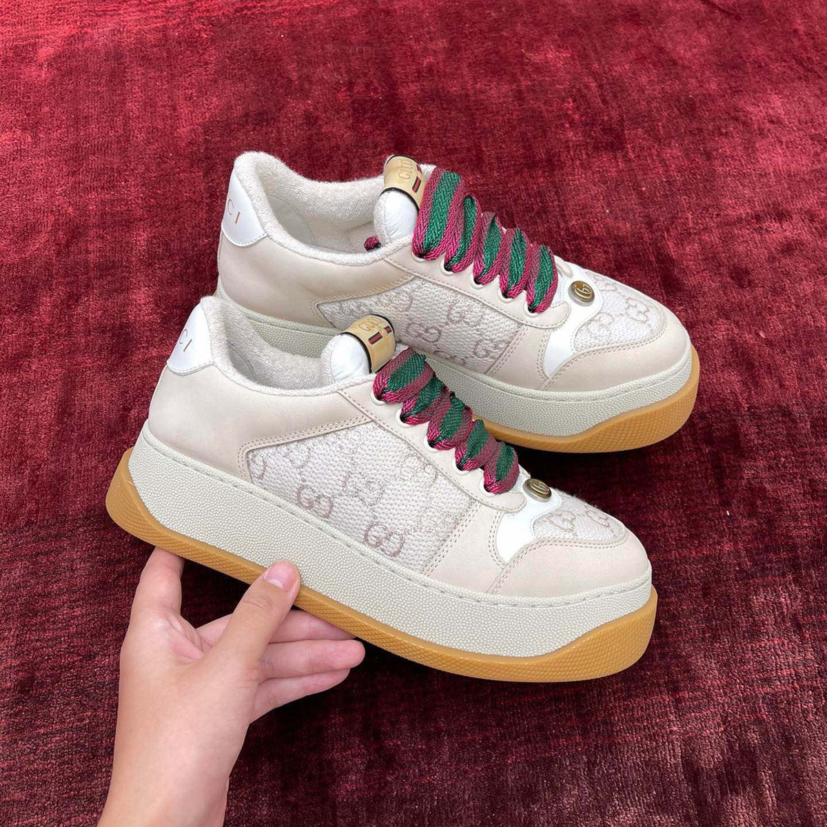 GG SCREENER LEATHER SNEAKERS