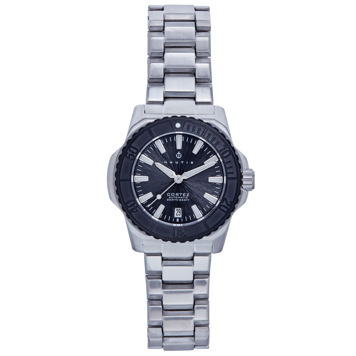 Nautis Cortez Automatic Bracelet Watch w/Date - Gray