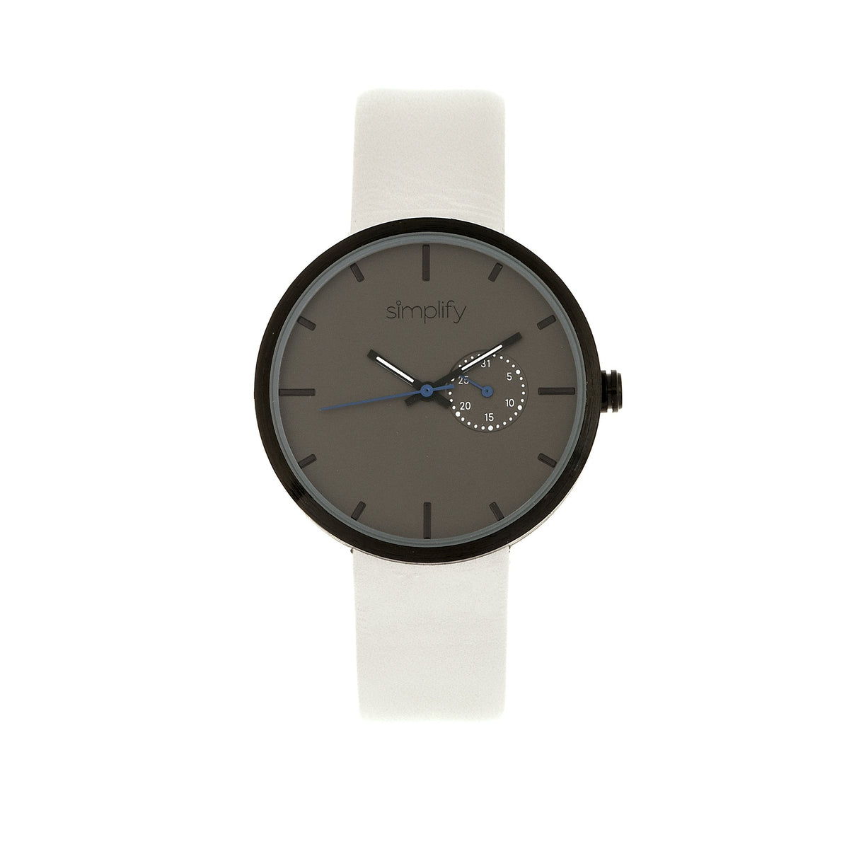 Simplify The 3900 Leather-Band Watch w/ Date