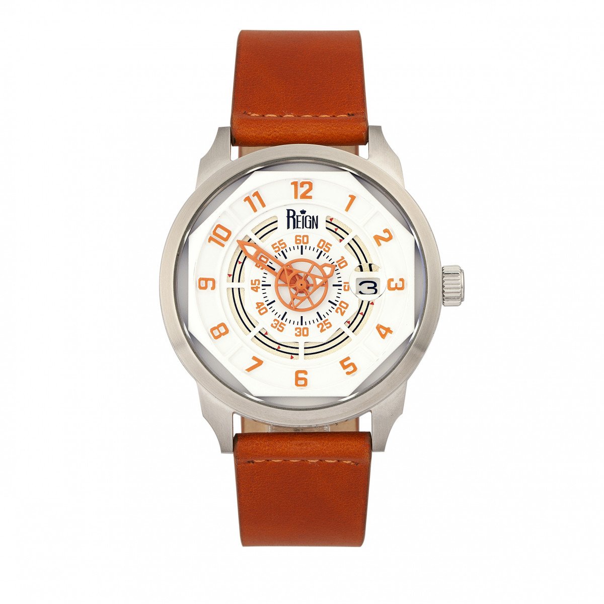 Reign Lafleur Automatic Leather-Band Watch w/Date