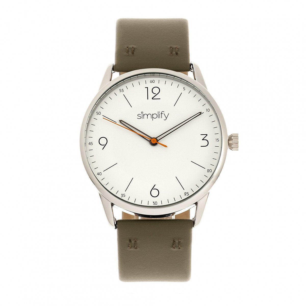 Simplify The 6300 Leather-Band Watch