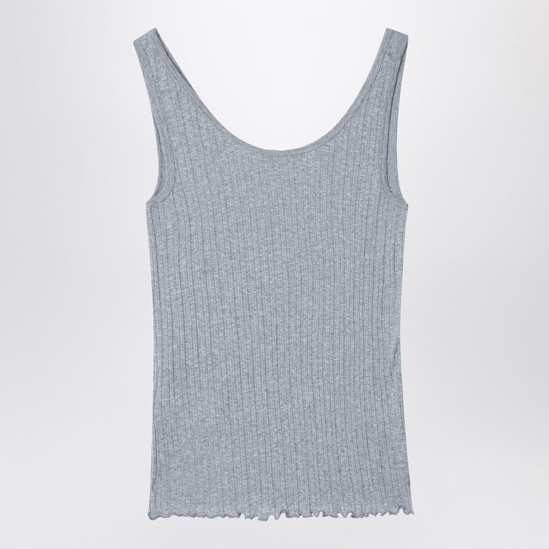 Fendi Grey Jersey Tank Top Women