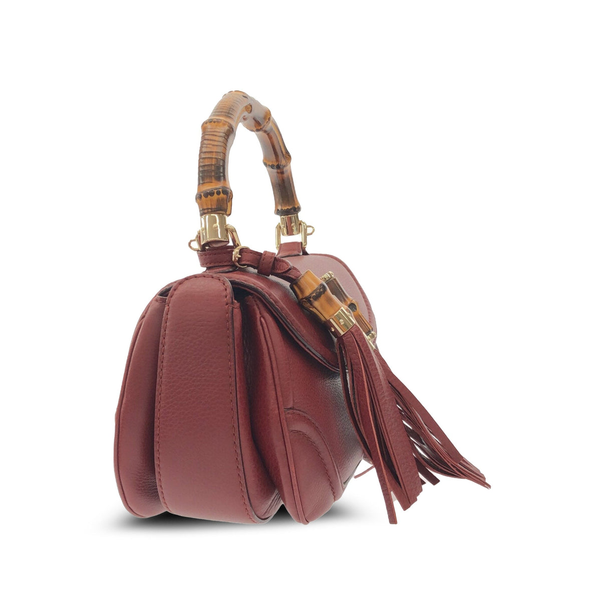 GUCCI Medium Leather New Bamboo Satchel