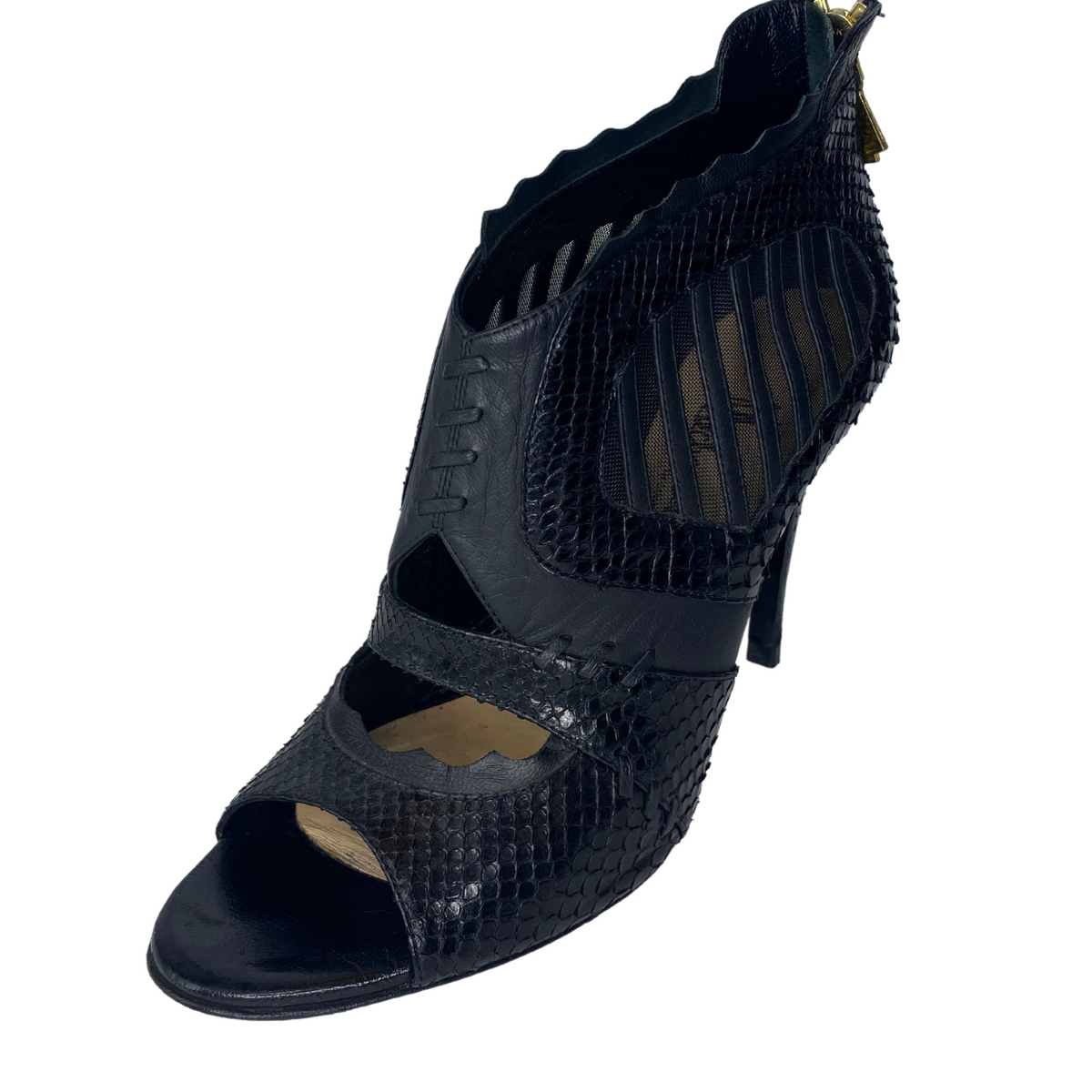 Mechante of London Cage Python Sandals |US10|IT40|