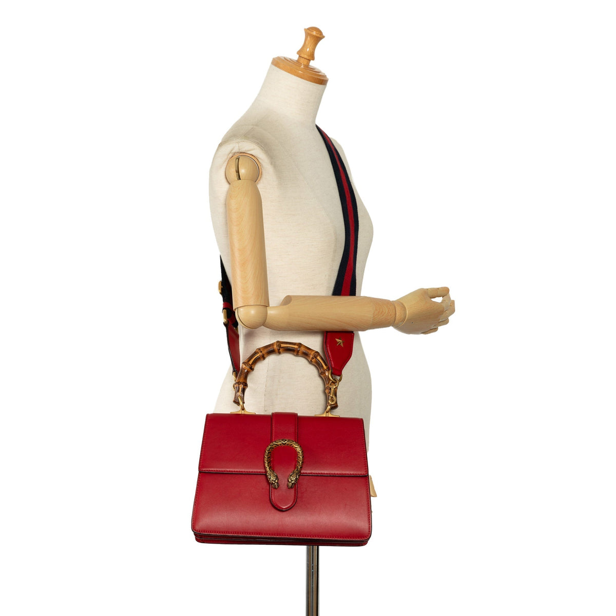 GUCCI Medium Bamboo Dionysus Web Satchel