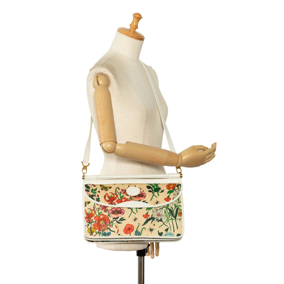 GUCCI GG Canvas Flora Crossbody Crossbody Bag