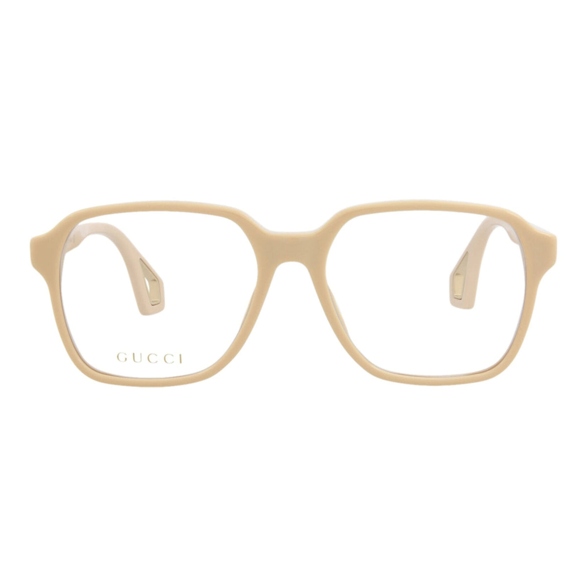 Gucci Mens Square/Rectangle Ivory Ivory Transparent Fashion Designer Eyewear