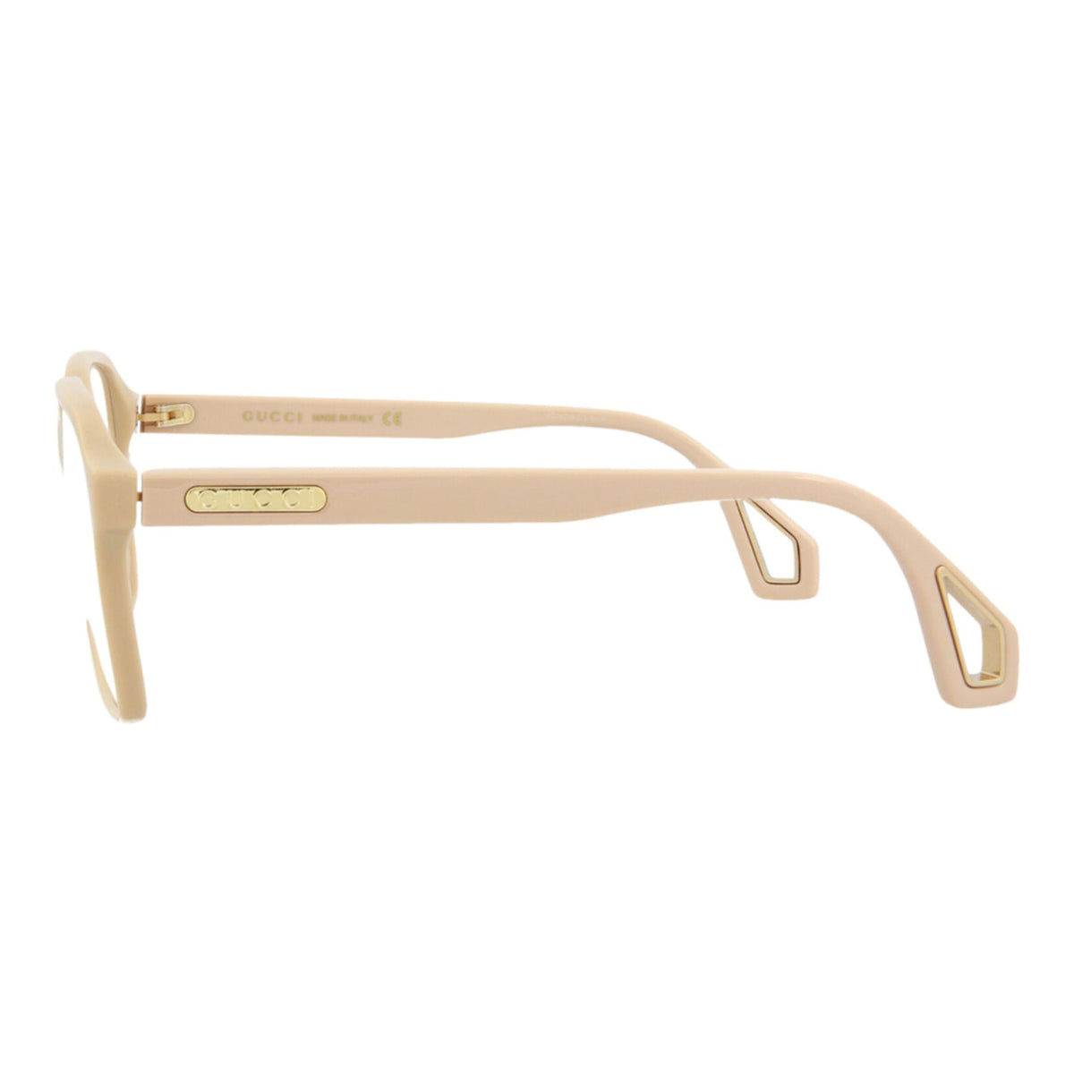 Gucci Mens Square/Rectangle Ivory Ivory Transparent Fashion Designer Eyewear