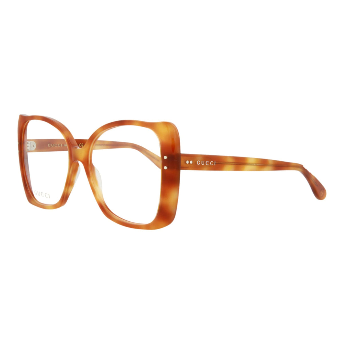 Gucci Womens Oversized Havana Havana Transparent Fashion Designer Eyewear