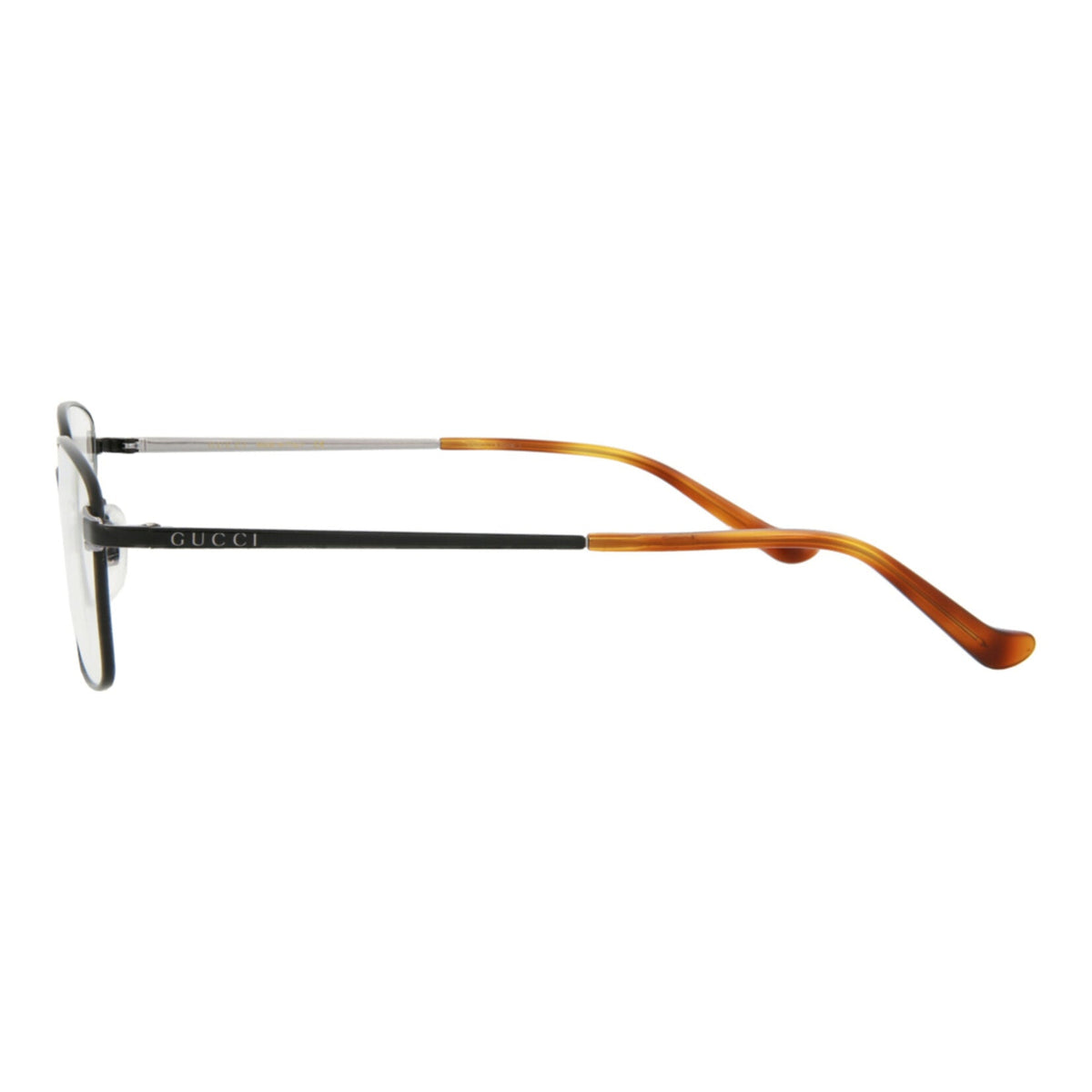 Gucci Mens Square/Rectangle Black Black Transparent Fashion Designer Eyewear