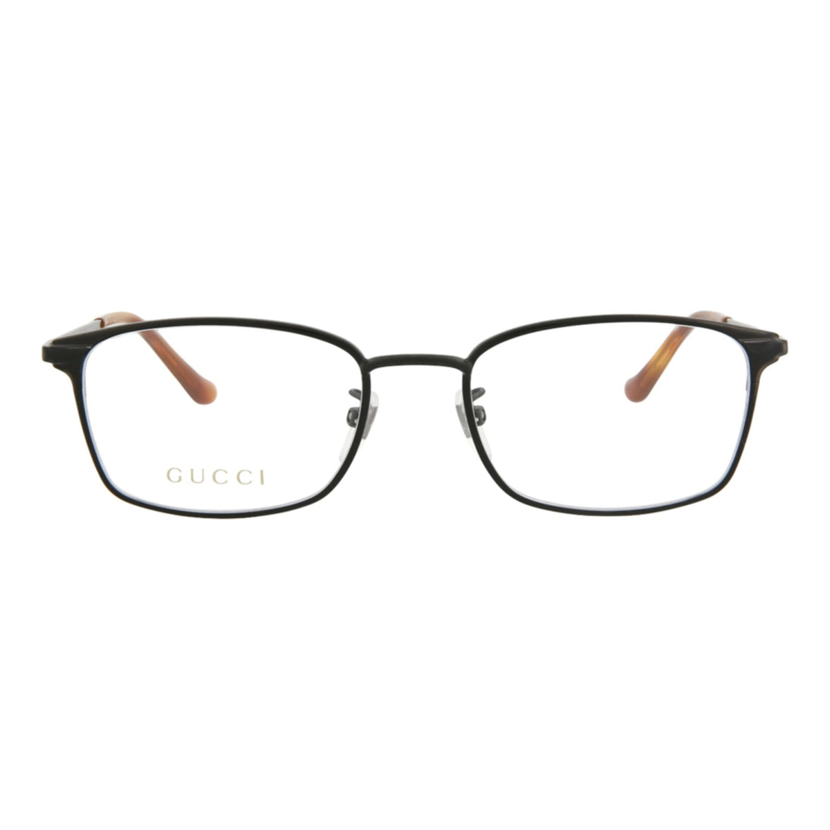 Gucci Mens Square/Rectangle Black Black Transparent Fashion Designer Eyewear