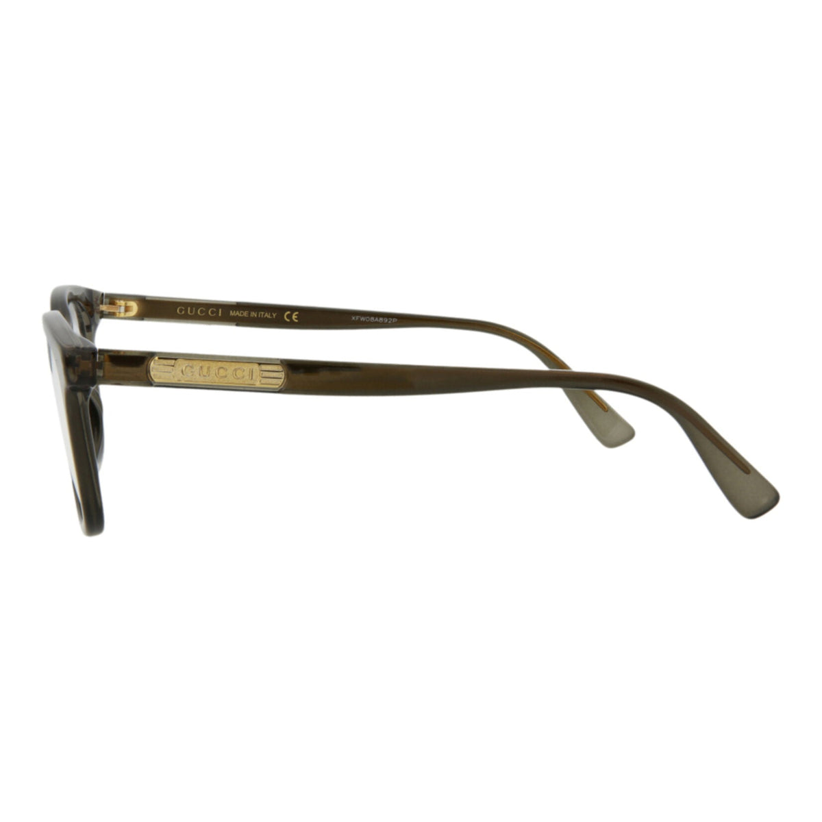 Gucci Mens Square/Rectangle Grey Grey Transparent Fashion Designer Eyewear