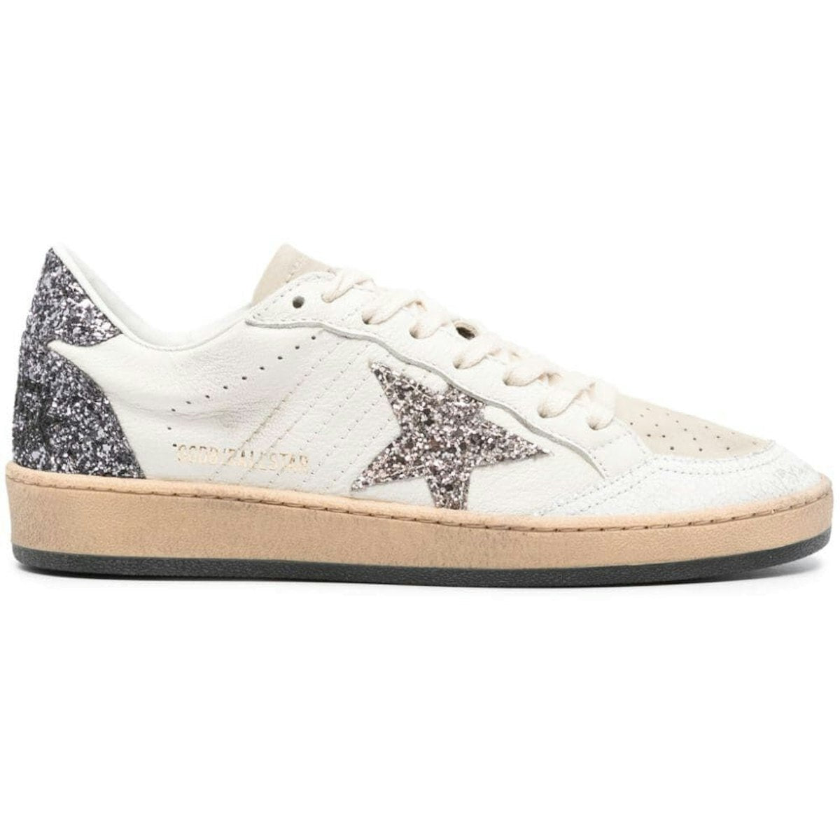 BALL STAR GLITTERED LEATHER SNEAKERS
