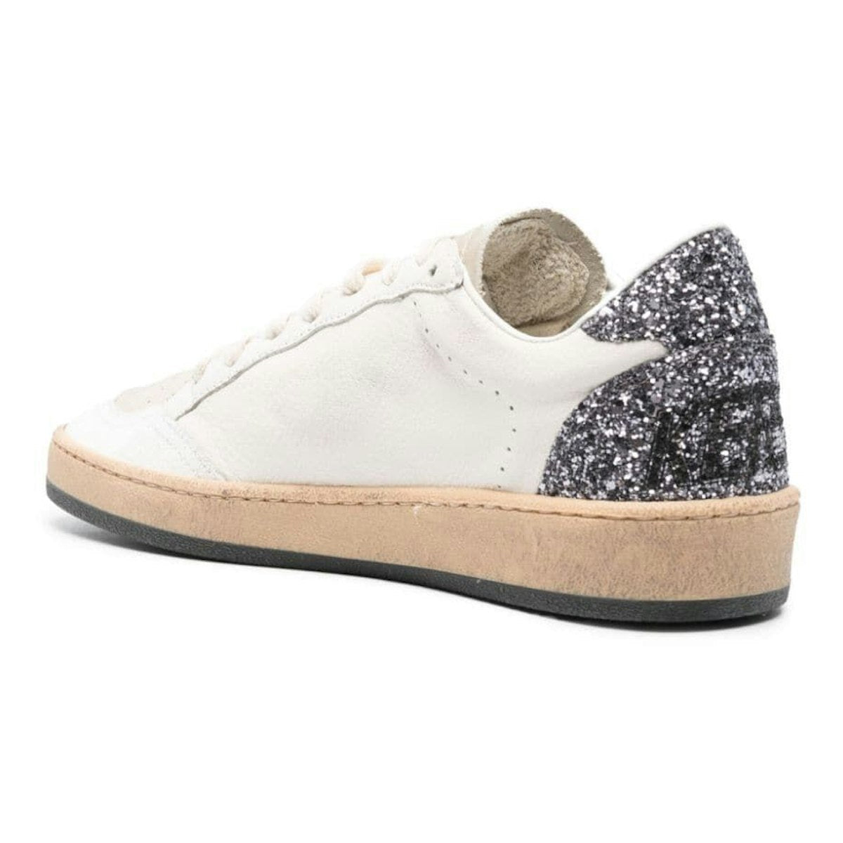 BALL STAR GLITTERED LEATHER SNEAKERS
