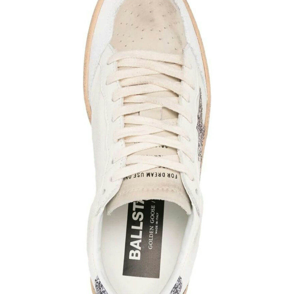 BALL STAR GLITTERED LEATHER SNEAKERS