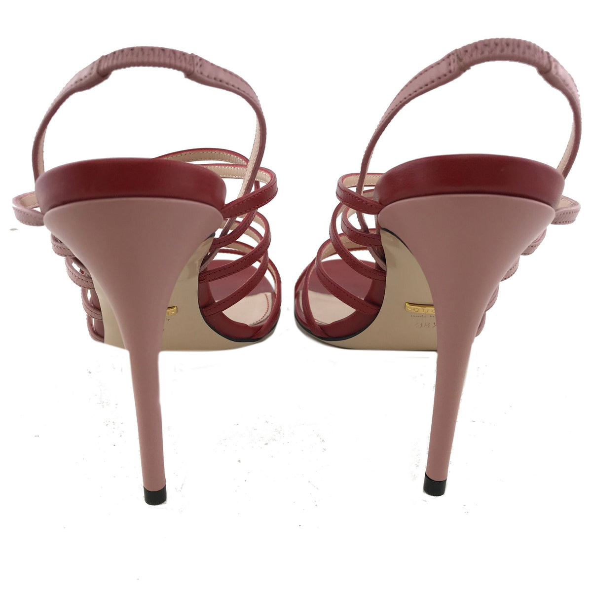Gucci Aneta Strappy Leather Caged Sandal Size 8.5 NEW