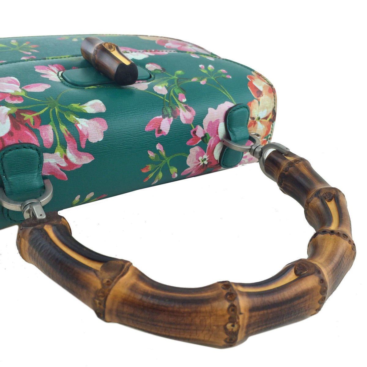 Gucci Bamboo Classic Blooms Small Top Handle Bag