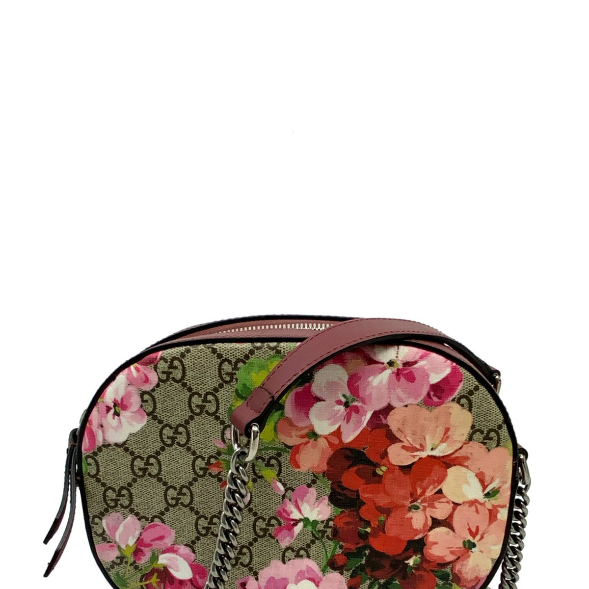 Gucci Blooms GG Supreme Mini Chain Crossbody Bag