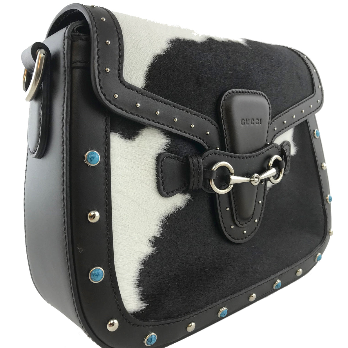 Gucci Cow Print Medium Lady Web Bag