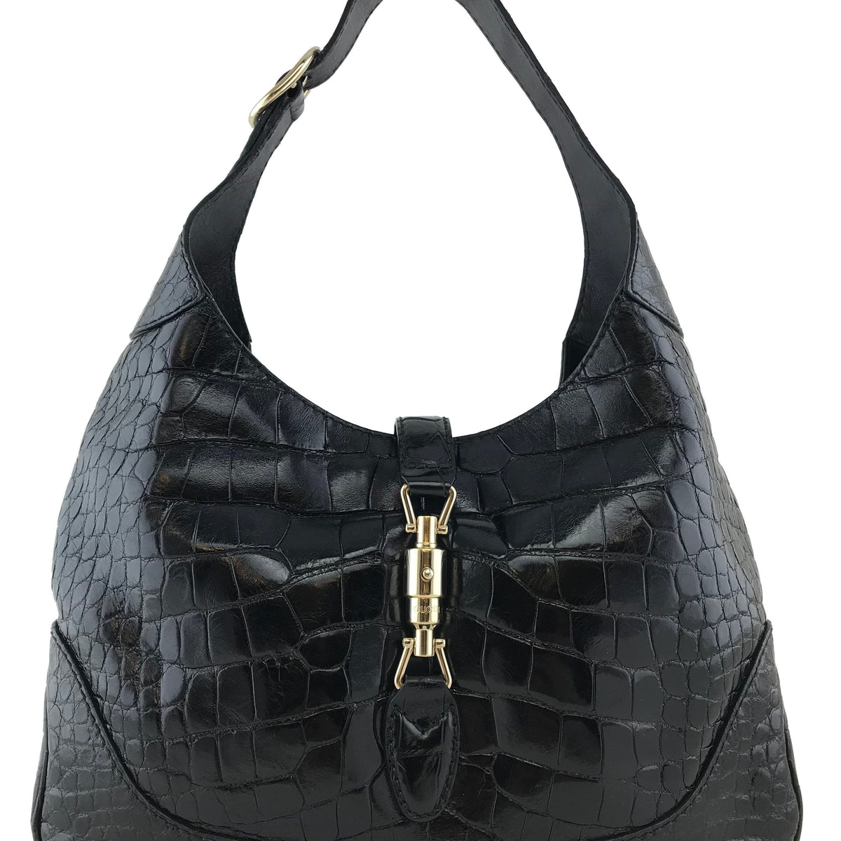 Gucci Crocodile Jackie O Hobo Bag