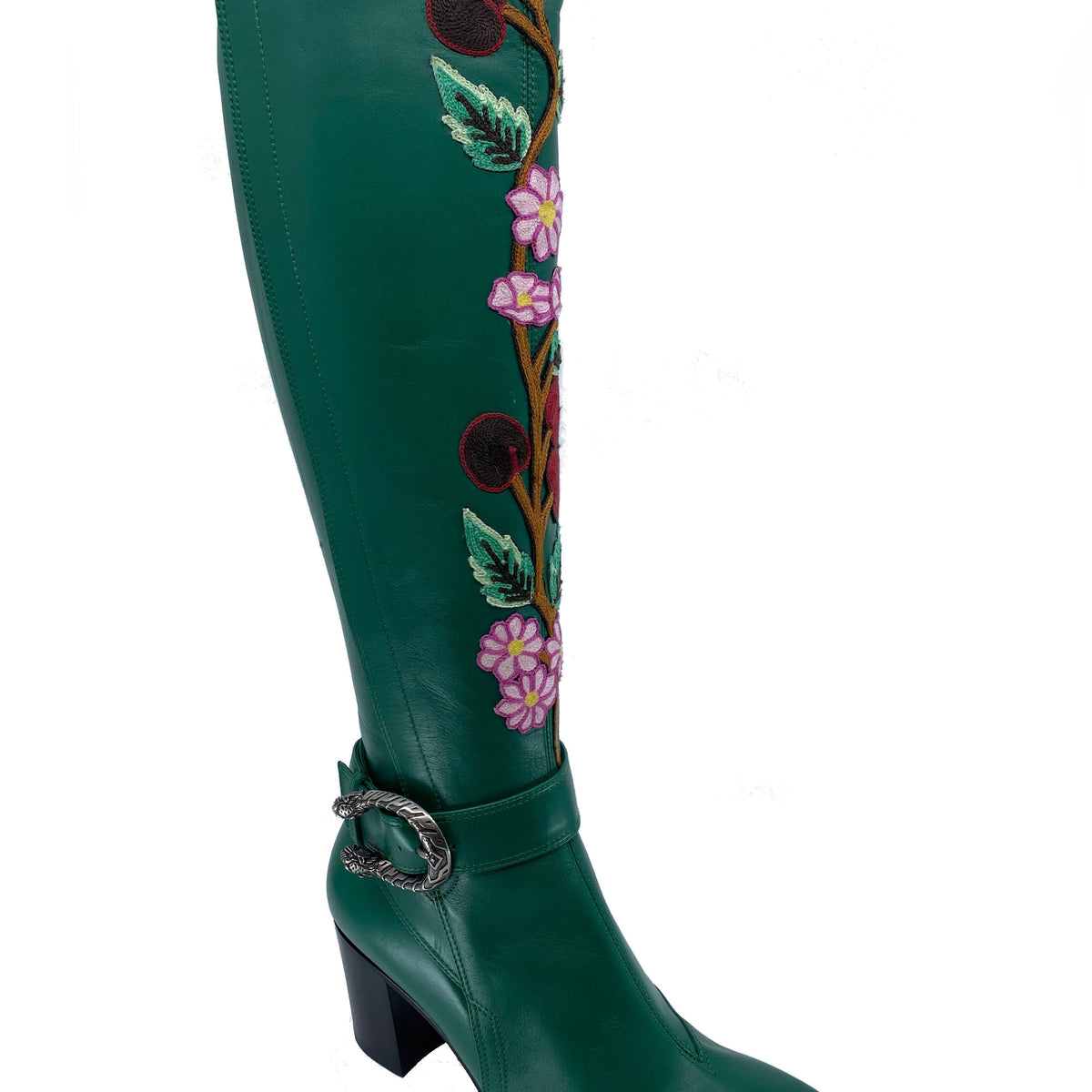 Gucci Dionysus Embroidered Knee Boots Size 7.5