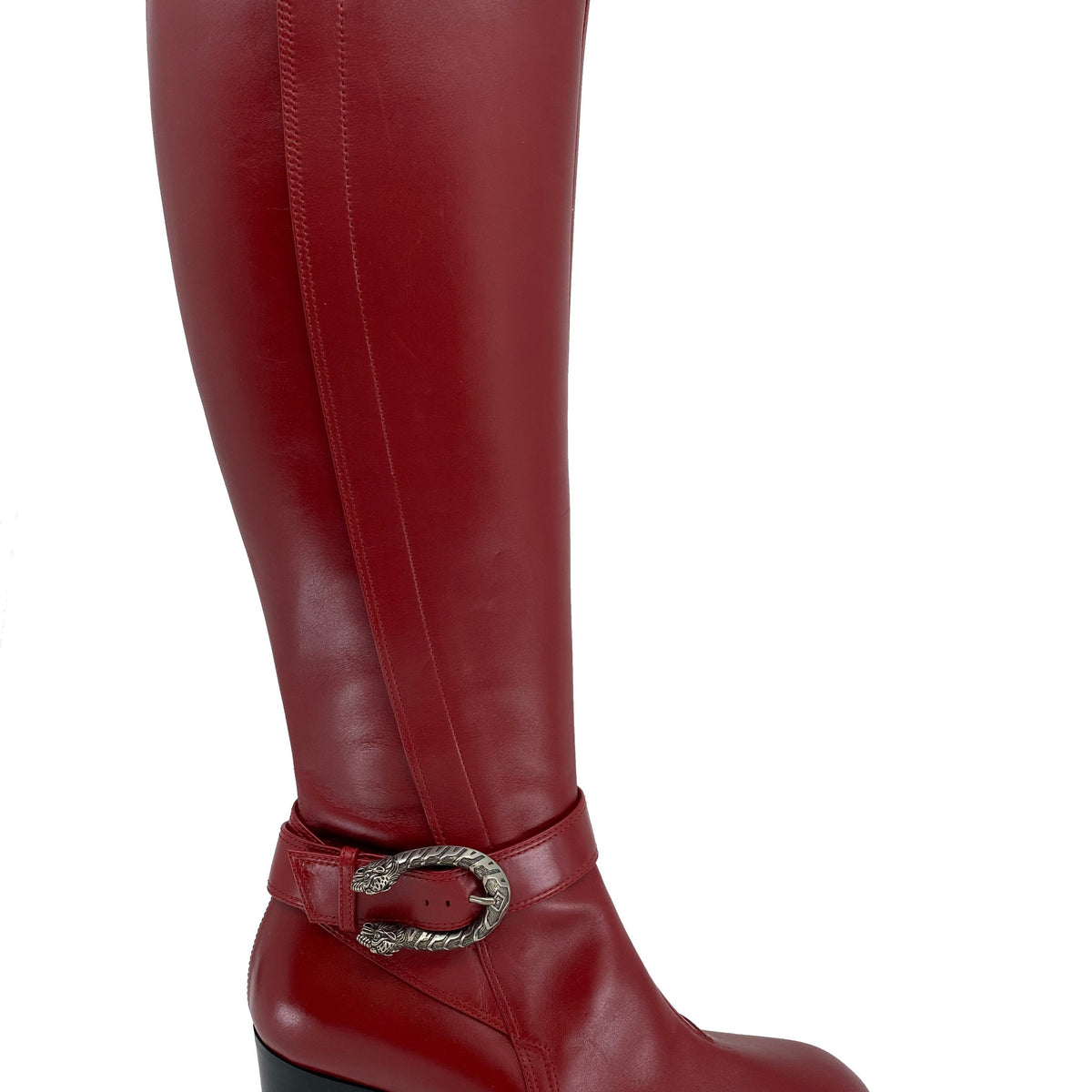 Gucci Dionysus Leather Knee Boots Size 7.5 NEW