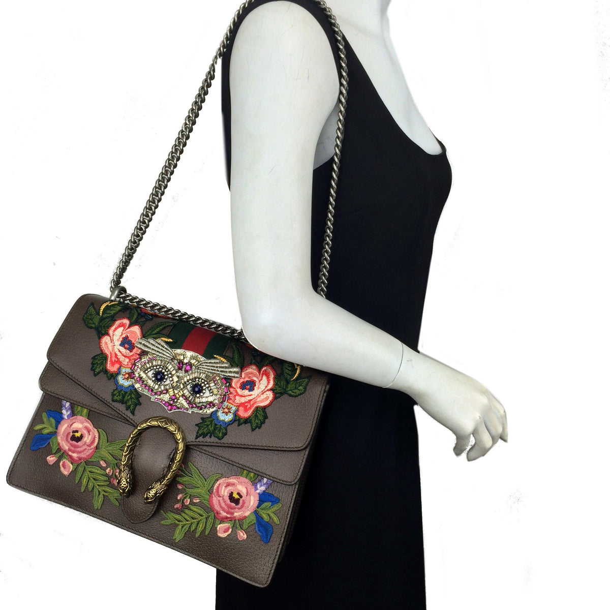 Gucci Dionysus Medium Embroidered Shoulder Bag NEW