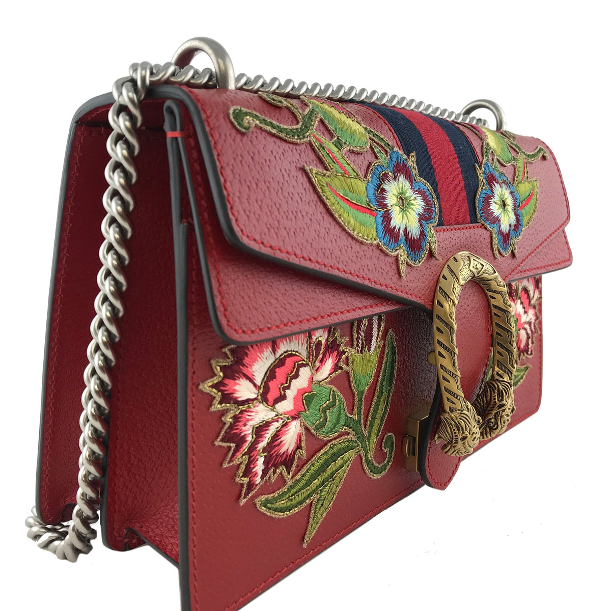 Gucci Dionysus Small Calfskin Floral Embroidered Shoulder Bag NEW