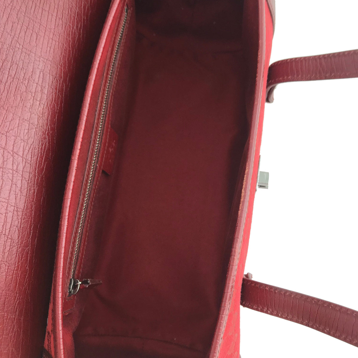Gucci GG Canvas Leather Bamboo Bullet Bag