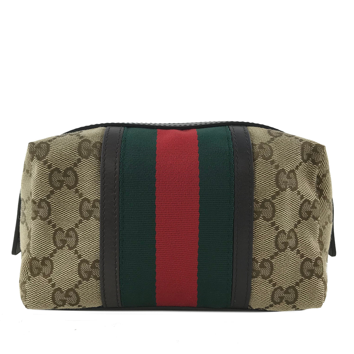 Gucci GG Canvas Web Cosmetic Bag NEW