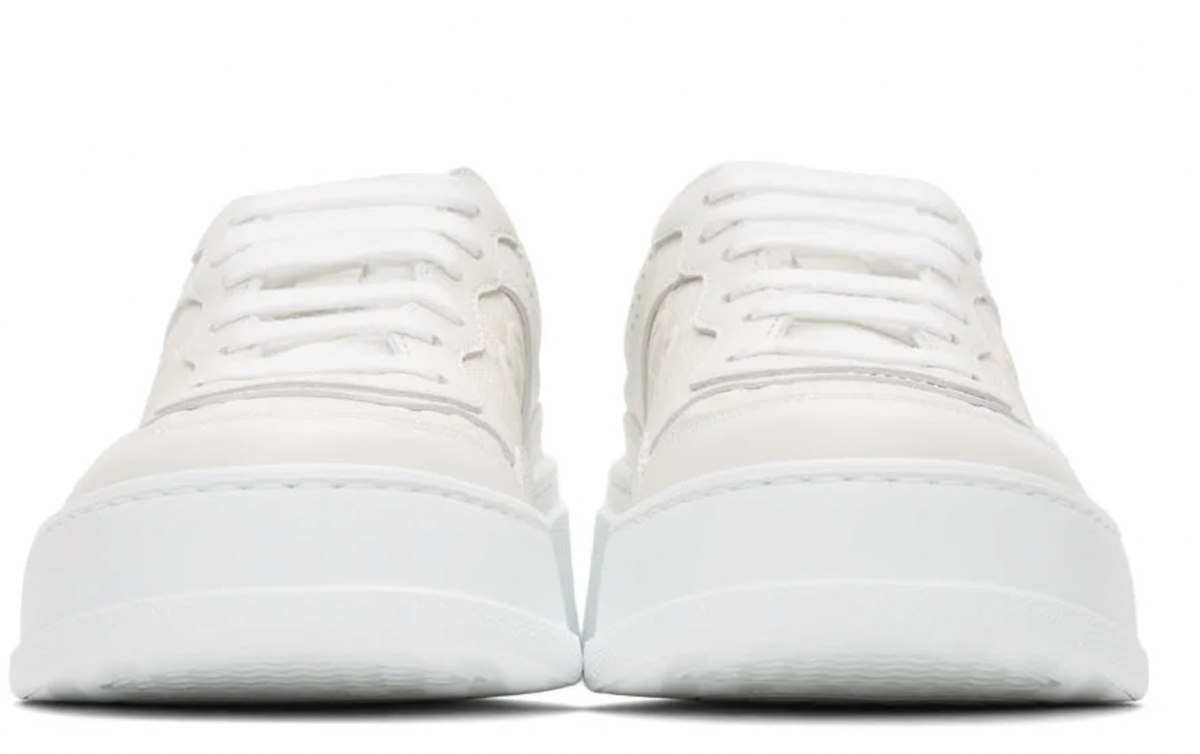 GUCCI GG EMBOSSED LEATHER SNEAKERS