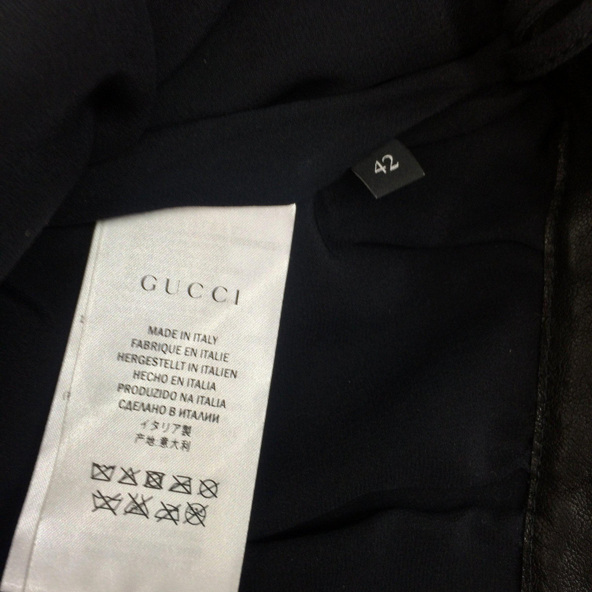 Gucci Hand-Painted Leather Skirt Size M NEW