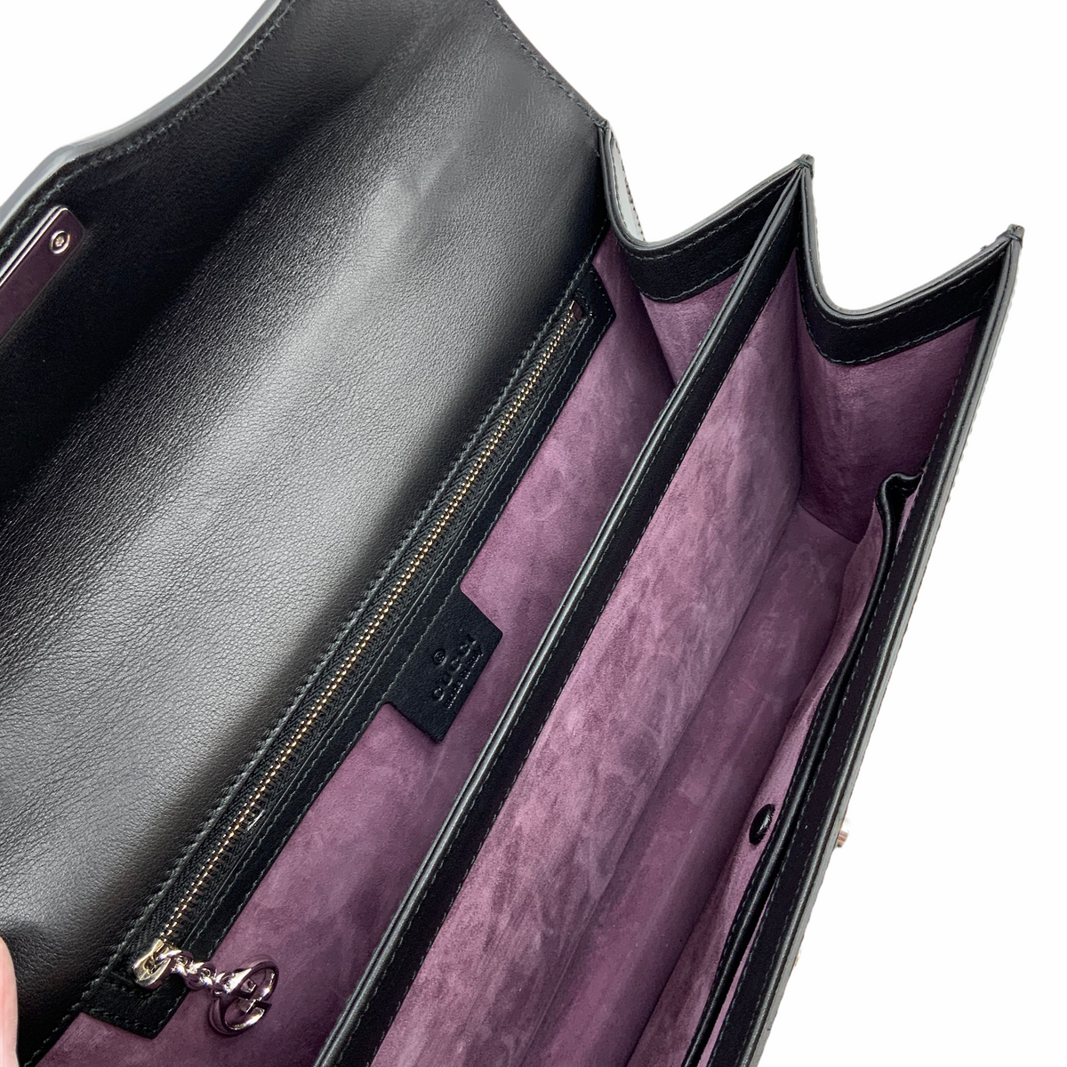 Gucci Lady Lock Smooth Leather Satchel Bag
