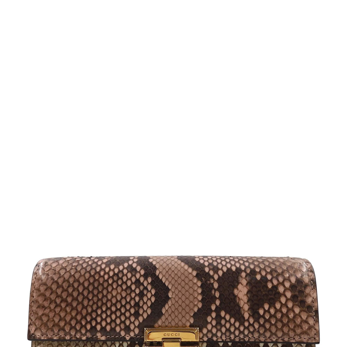 Lady Lock Wallet on Chain Python  Brown