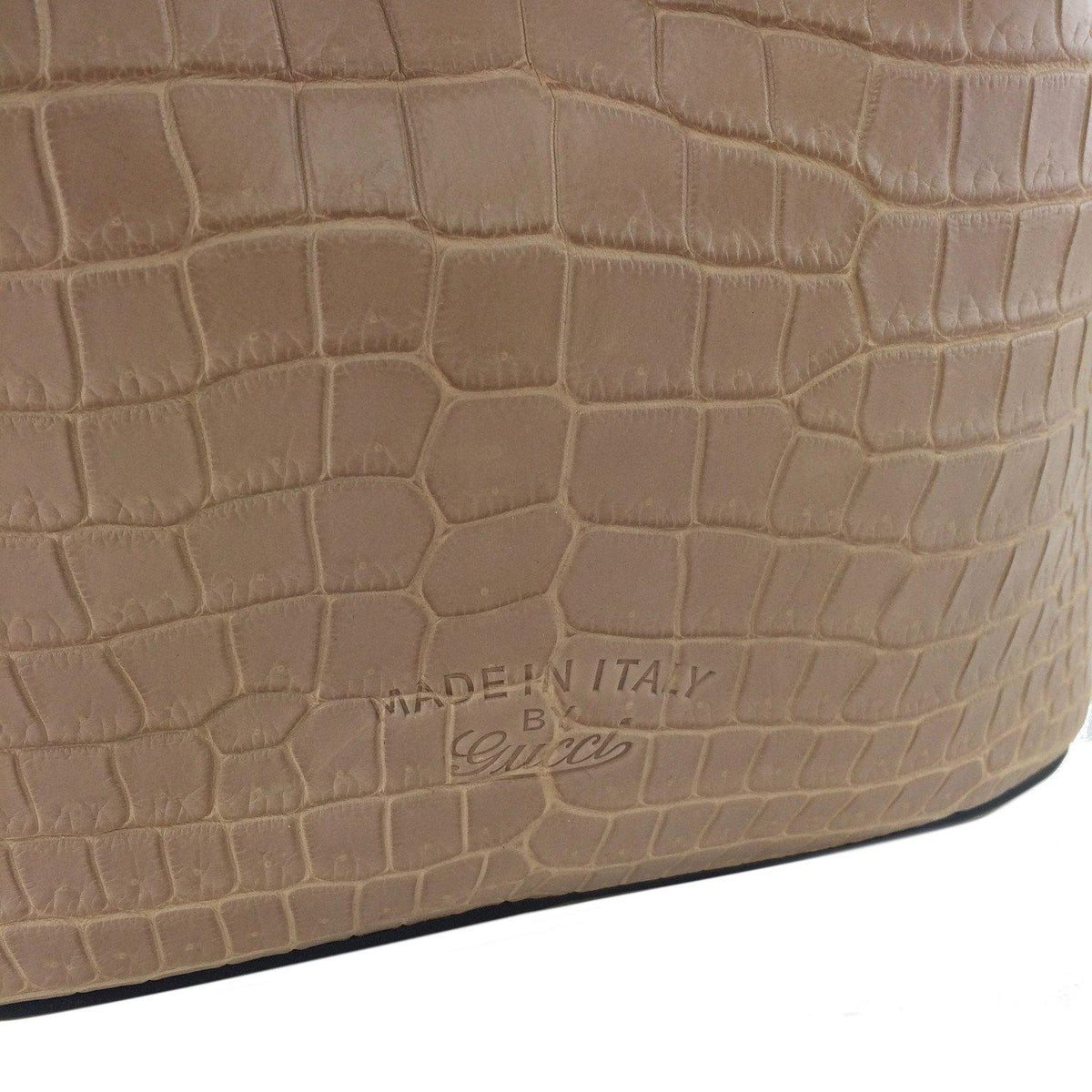 Gucci Lady Tassel Crocodile Bucket Bag