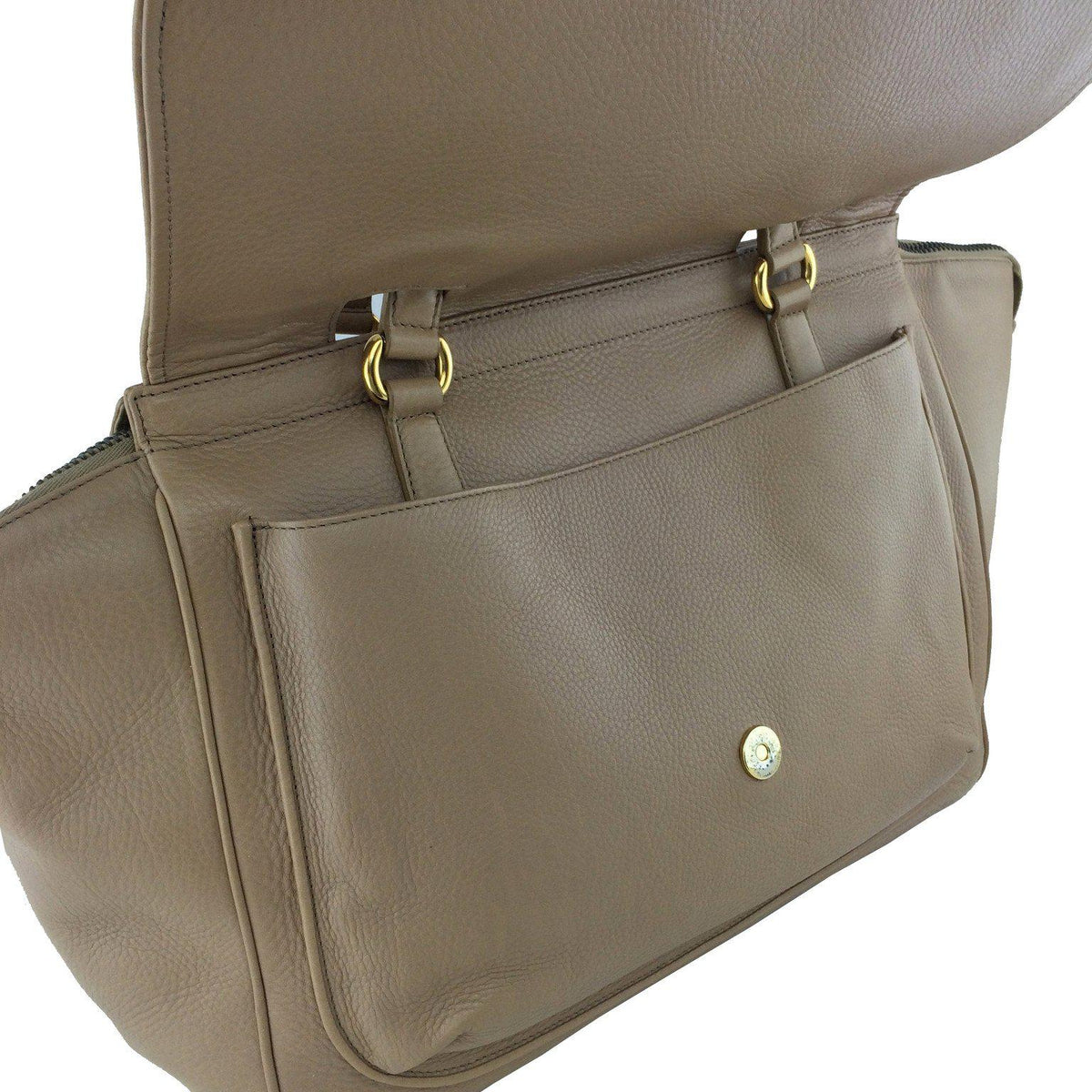 Gucci Leather Large GG Satchel Flap Bag