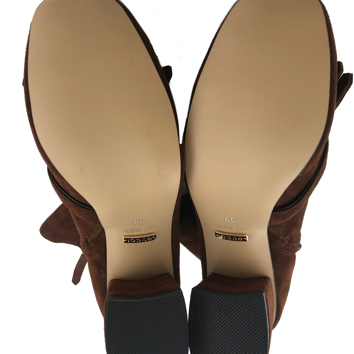 Gucci Marmont GG Suede Block-Heel Ankle Boots Size 9