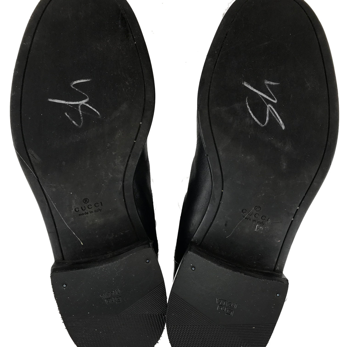 Gucci Monogram GG Embossed Leather Ankle Boots Size 9.5