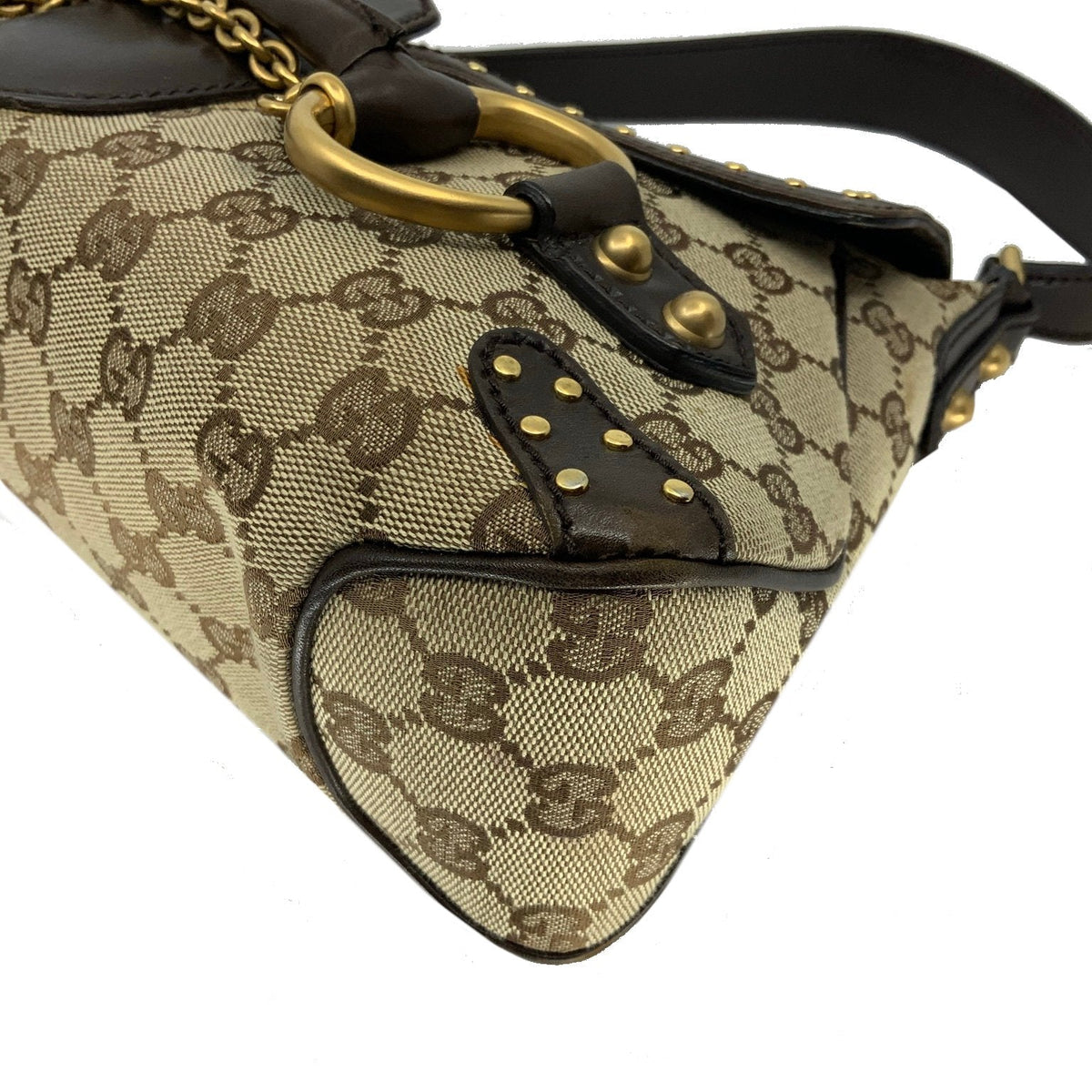 Gucci Monogram Horsebit Flap Bag