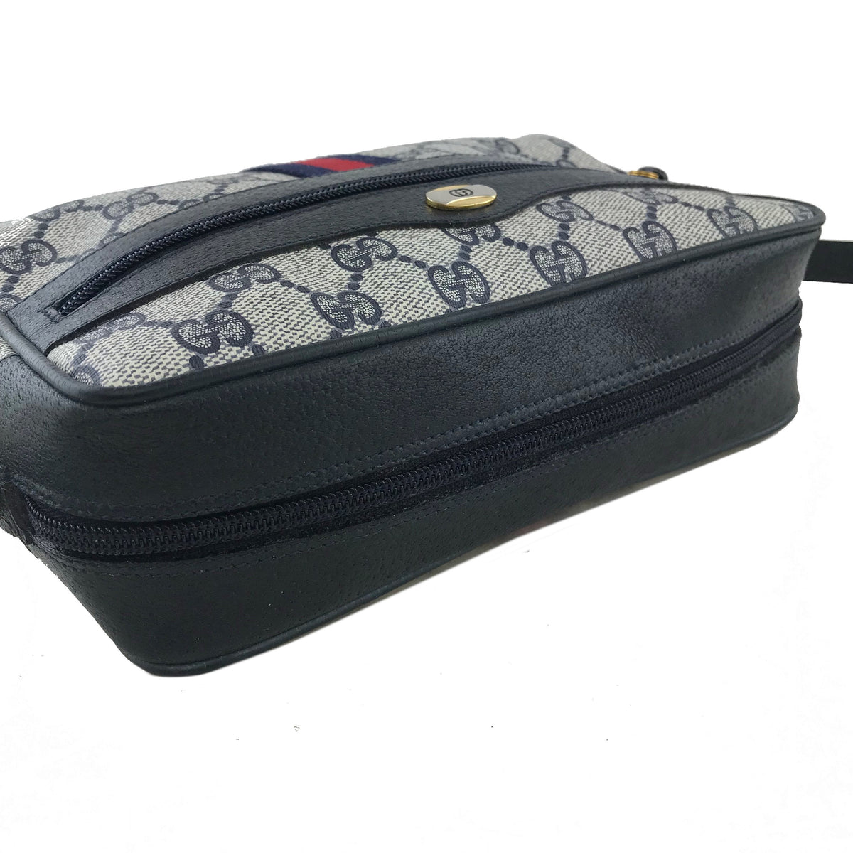Gucci Monogram Web Camera Crossbody Bag