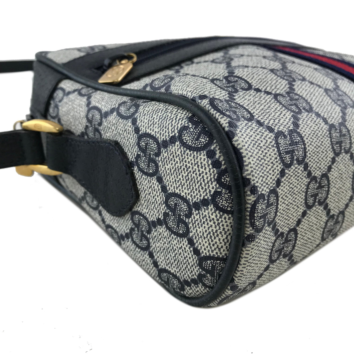 Gucci Monogram Web Camera Crossbody Bag