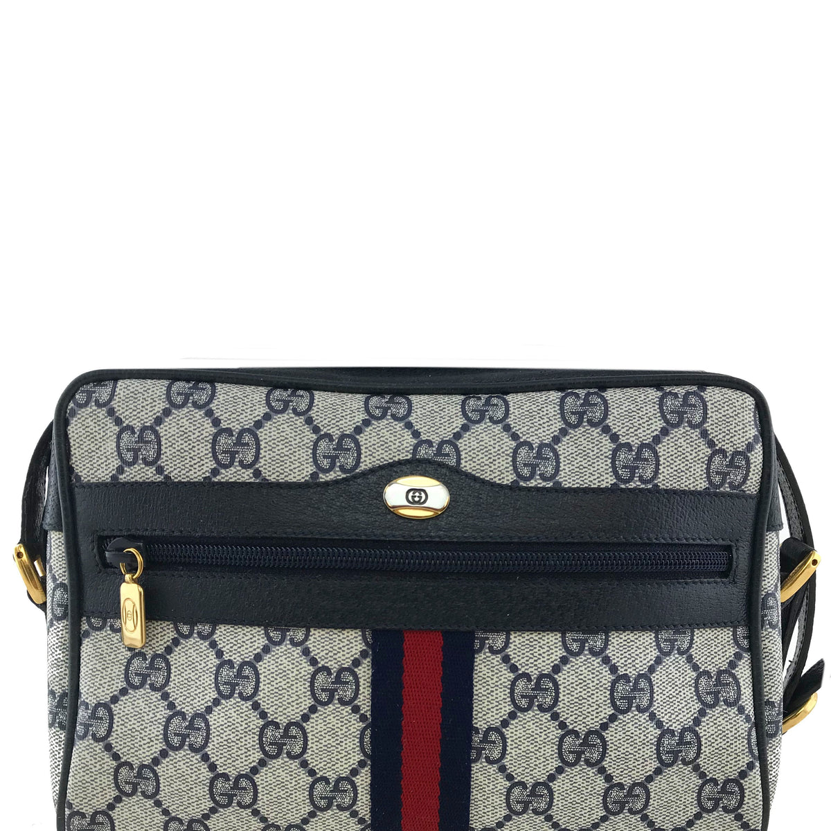 Gucci Monogram Web Camera Crossbody Bag