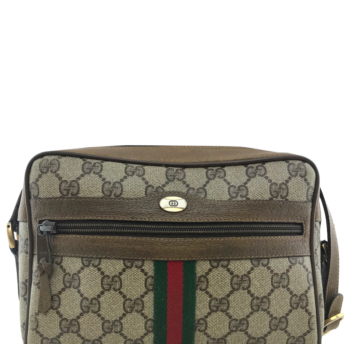 Gucci Monogram Web Camera Crossbody Bag