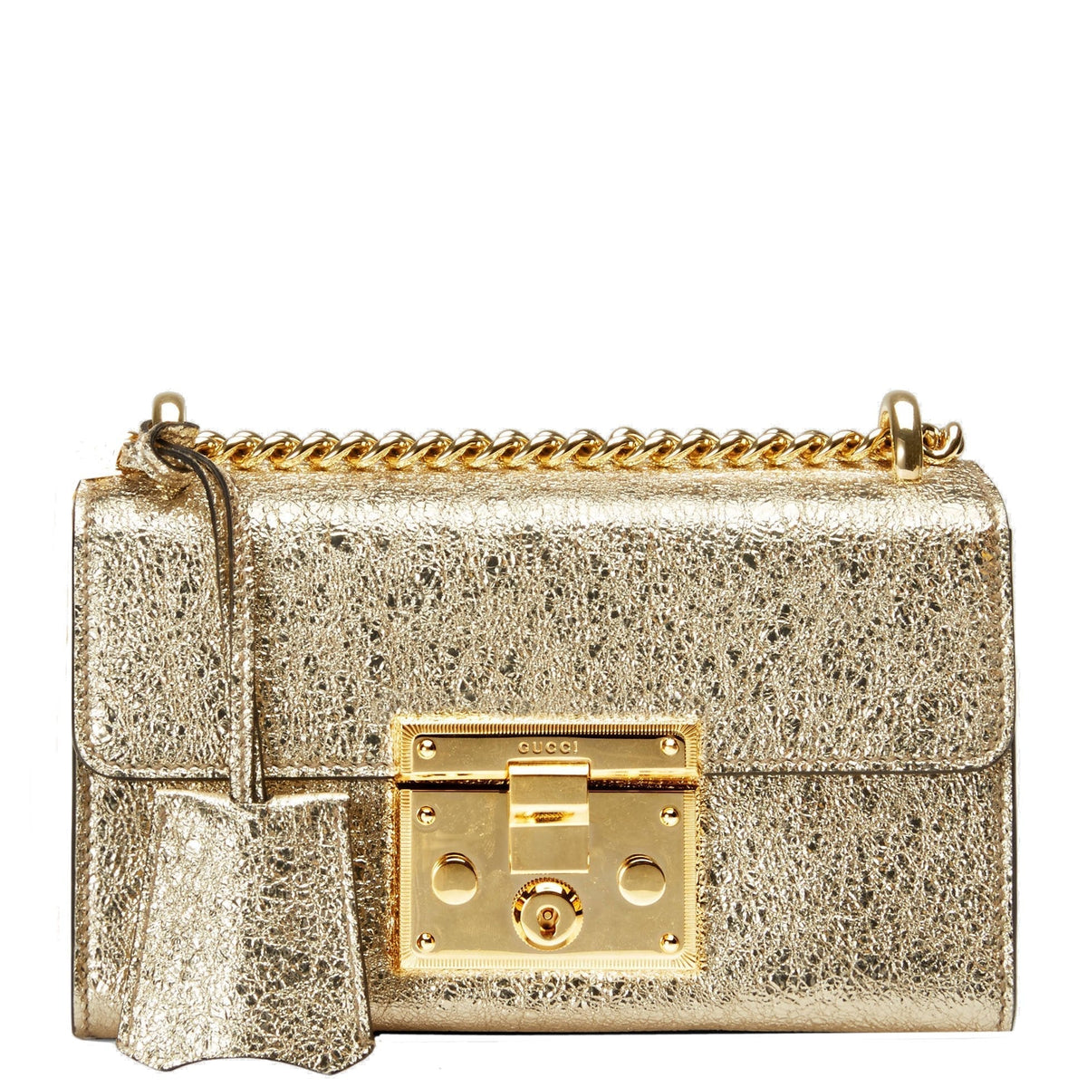Gucci Padlock Small Metallic Shoulder Bag