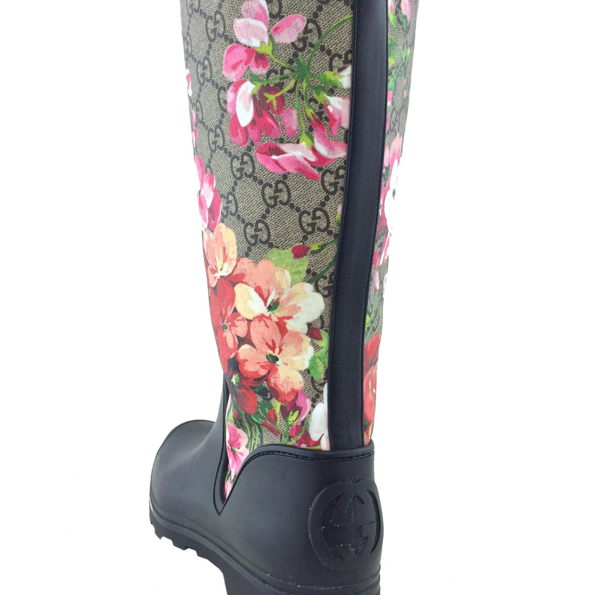 Gucci Prato GG Blooms Rain Boots Size 10