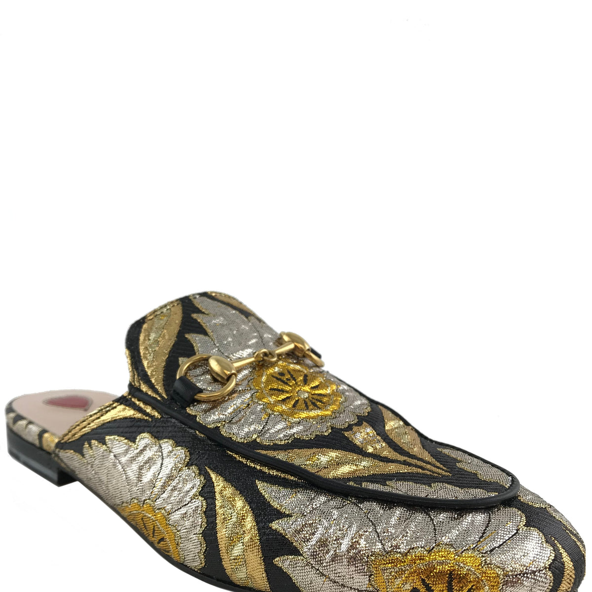 Gucci Princetown Floral Jacquard Horsebit Mules Size 6.5