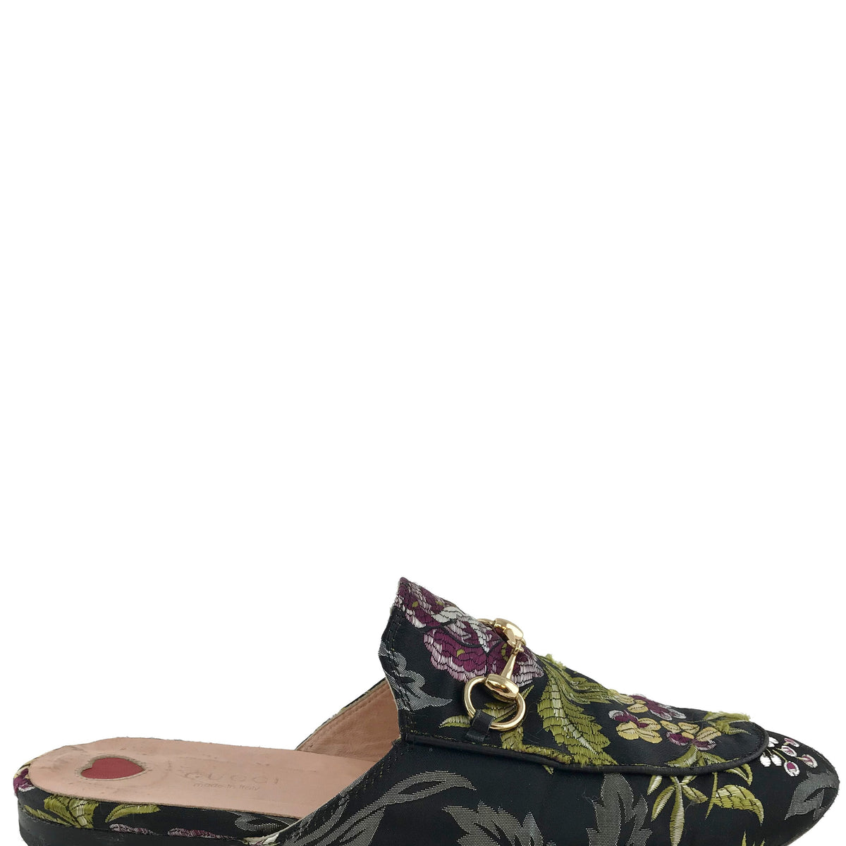 Gucci Princetown Floral Jacquard Horsebit Mules Size 9